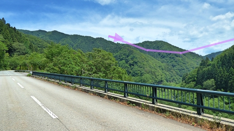 丘の谷橋(平成8)より。九谷線が再び長距離ジャンプ